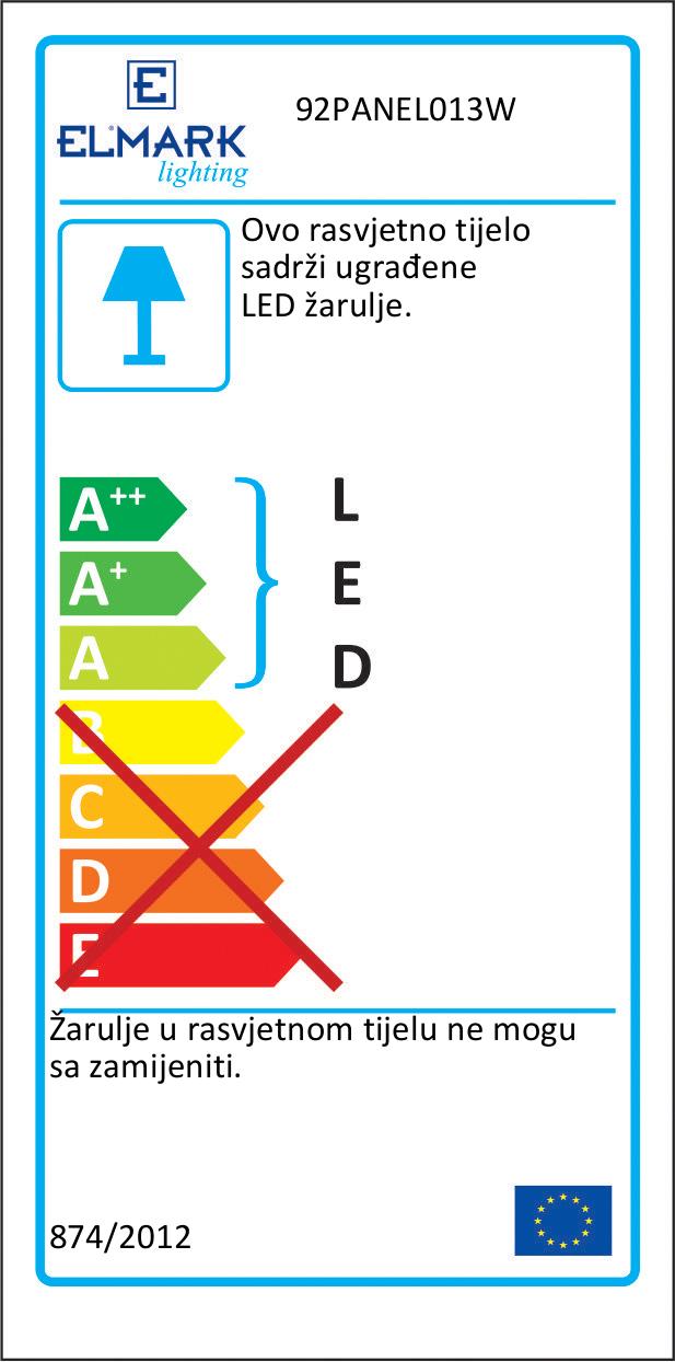 LED PANEL 36W 4000K-4300K 595MM/295MM SA BIJELIM OKVIROM