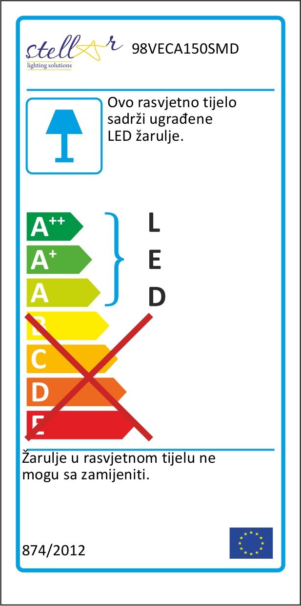 VECA SMD LED SKLADIŠNA RASVJETA 150W 5500K IP65 SIVA