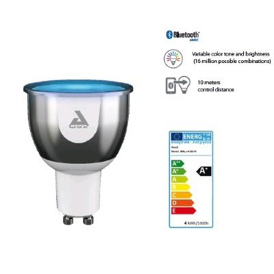 LED SMART ŽARULJA COLOR GU10/100-240V / BLUETOOTH CONTROL