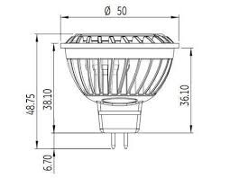 LED ŽARULJA MR16 7W 2700K 12V 345lm