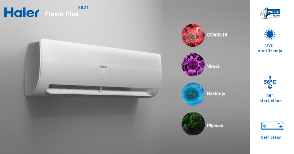 Haier Flexis Plus 2,6/3,2 kW bijela WI-FI 2021