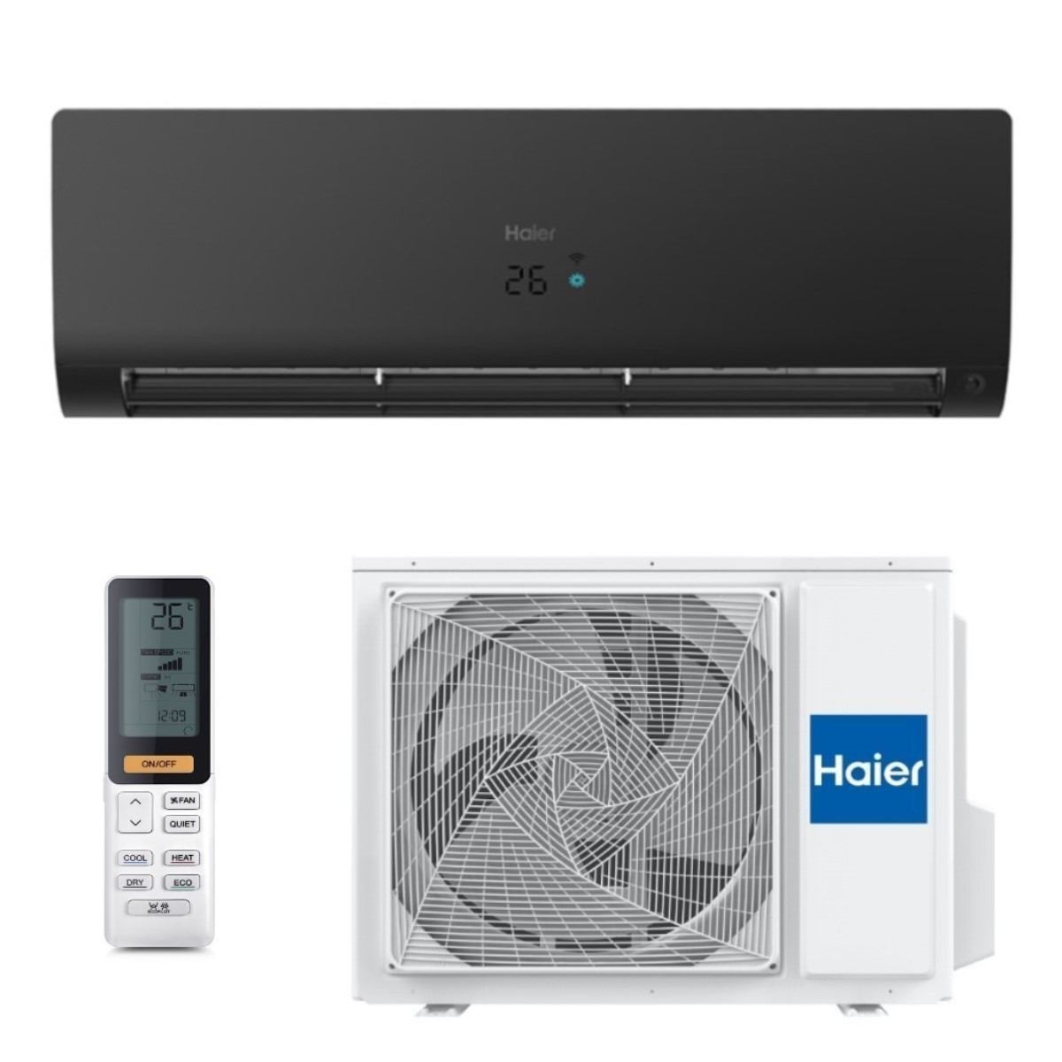 Haier Flexis Plus 2,6/3,2 kW crni WI-FI 2021