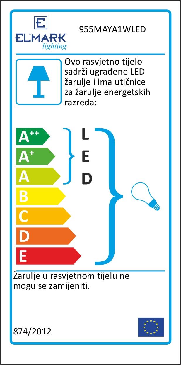 MAYA ZIDNA SVIJETILJKA 1XE27 +1WLED 4000K KROM