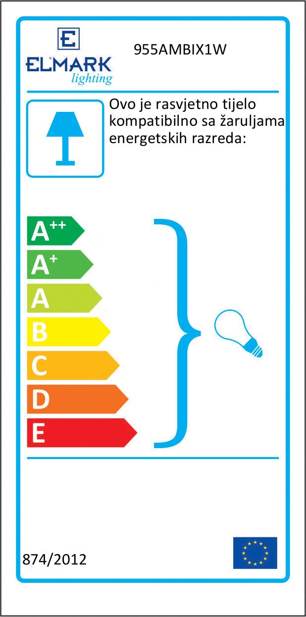 AMBIX SPOT 1XE14 CRNA/BAKAR