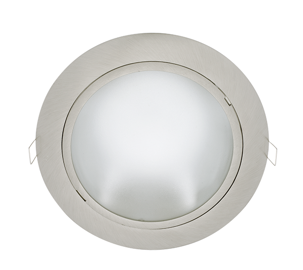 LED UGRADNA SVJETILJKA + 2X LED ŽARULJE 9W 4000K SATENSKI NIKAL