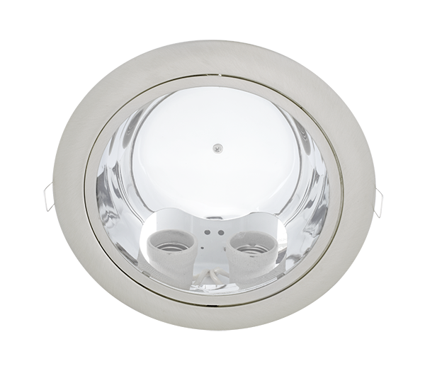 LED UGRADNA SVJETILJKA + 2X LED ŽARULJE 9W 4000K SATENSKI NIKAL