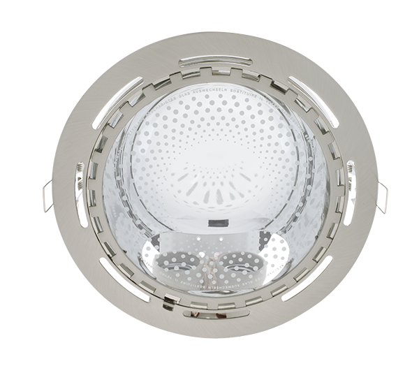 LED UGRADNA SVJETILJKA + 2X LED ŽARULJE 9W 2700K  SATENSKI NIKAL