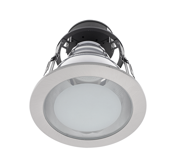 LED UGRADNA SVJETILJKA + 1X LED ŽARULJA 9W 2700K SATENSKI NIKAL