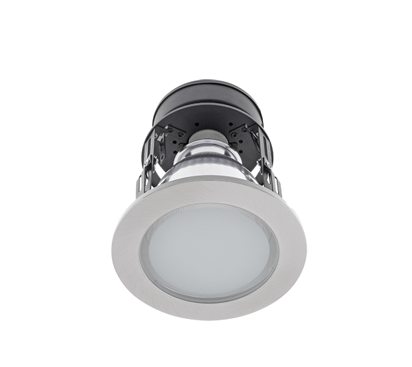 LED UGRADNA SVJETILJKA + 1X LED ŽARULJA 9W 2700K SATENSKI NIKAL