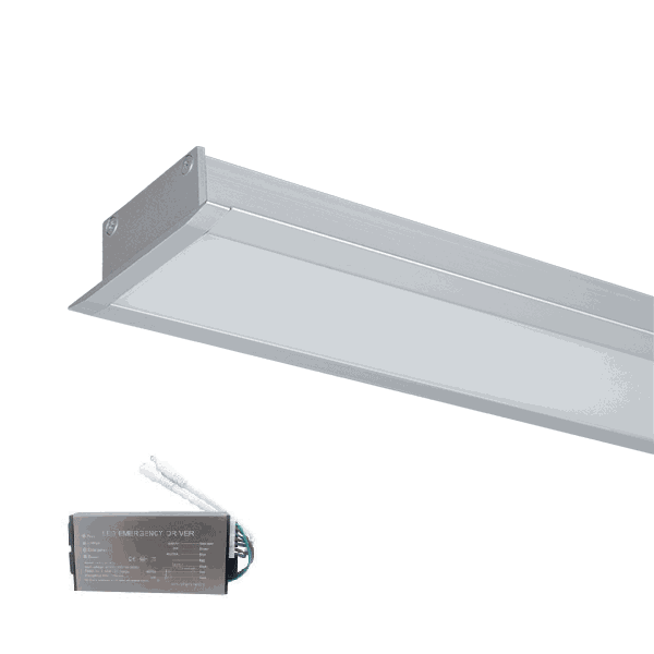 LED PROFIL UGRADNI S48 20W 4000K SIVI + PANIK MODUL