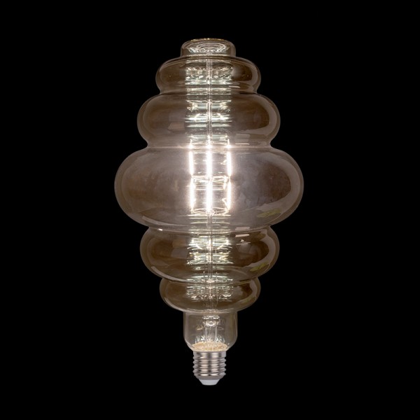 LED VINTAGE ŽARULJA DIMABILNA 8W E27 2800-3200K TAMNO STAKLO D:200