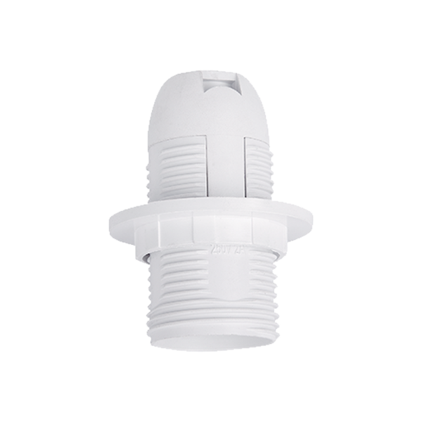 E14 GRLO ZA ŽARULJU S POKLOPCEM I PRSTENOM BIJELO