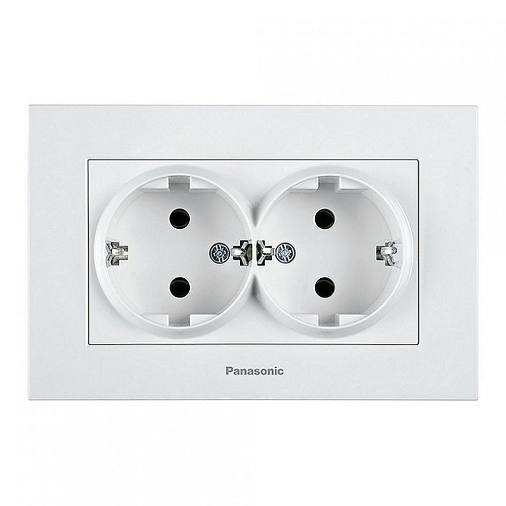 PRIKLJUČNICA ŠUKO - DUPLA - BIJELA - KARRE PLUS - PANASONIC