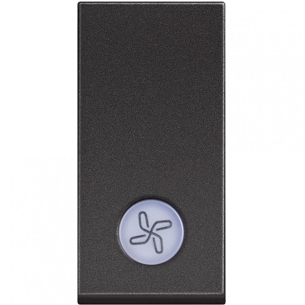 PREKIDAČ OSVIJETLJENI - SIMBOL VENTILATOR - RG4001LR - 10A - 1M - CRNI - CLASSIA - BTICINO