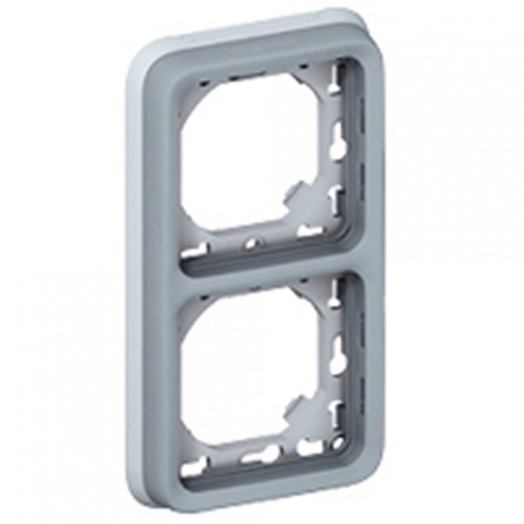 OKVIR DVOSTRUKI - PODŽBUKNI - OKOMITI - SIVI - IP55 - 069685 - PLEXO - LEGRAND