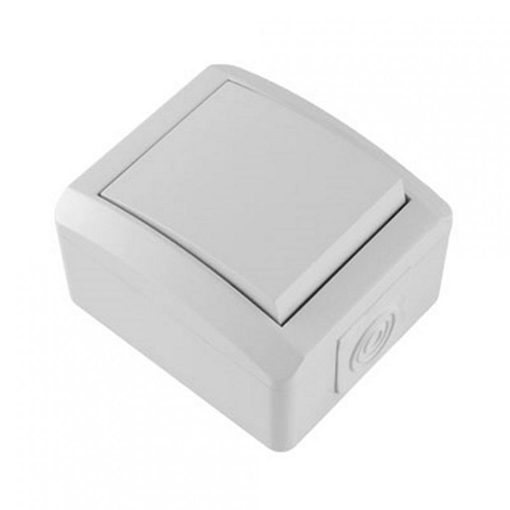 PREKIDAČ OBIČNI - NADŽBUKNI - BIJELI - IP44 - METALKA MAJUR