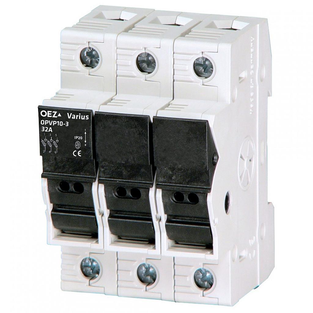 KUĆIŠTE CILINDRIČNOG OSIGURAČA - 3P - 10X38MM - OPVA10-3 - 41015 - OEZ
