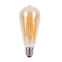 LED filament žarulja Green Tech 4W, 2300K, E27, AC220V, ST64, amber, dimabilna