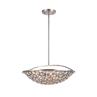 LUSTER DJENY 5XE14 IP20 D530mm SREBRNI