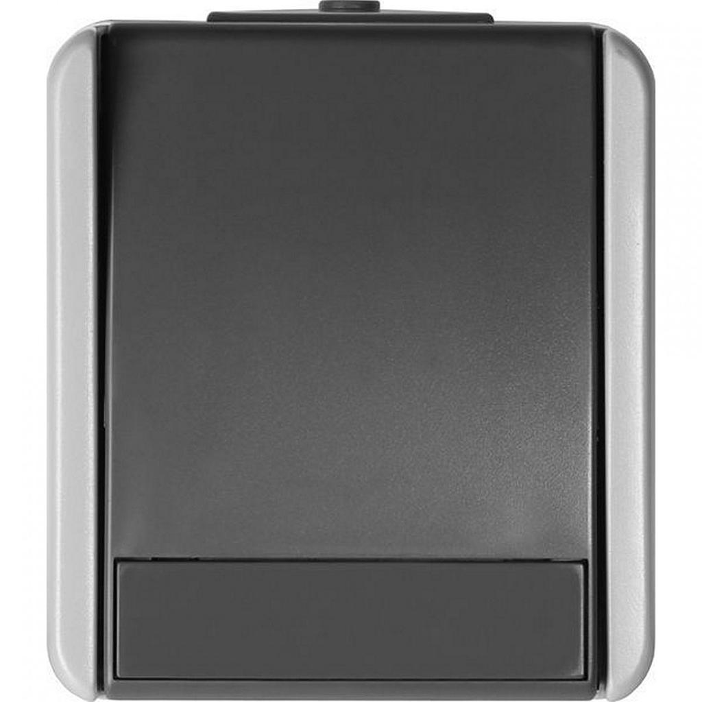 TEM ČATEŽ PREKIDAČ KRIŽNI - NADŽBUKNI - SIVI - 10A IP44