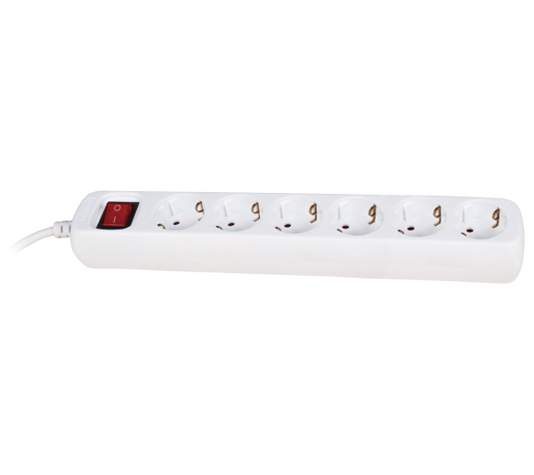 PRODUŽNI KABEL HKX-6N 3x1 1.5M BIJELI SA PREKIDAČEM