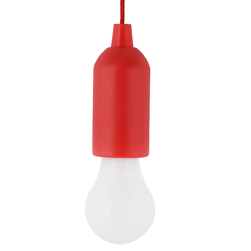 PRIJENOSNA LED LAMPA OBLIK SIJALICE E-6621 1W CRVENA
