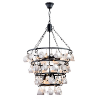 LUSTER CUPS 9XE14 IP20 D630mm BIJELI/CRNI