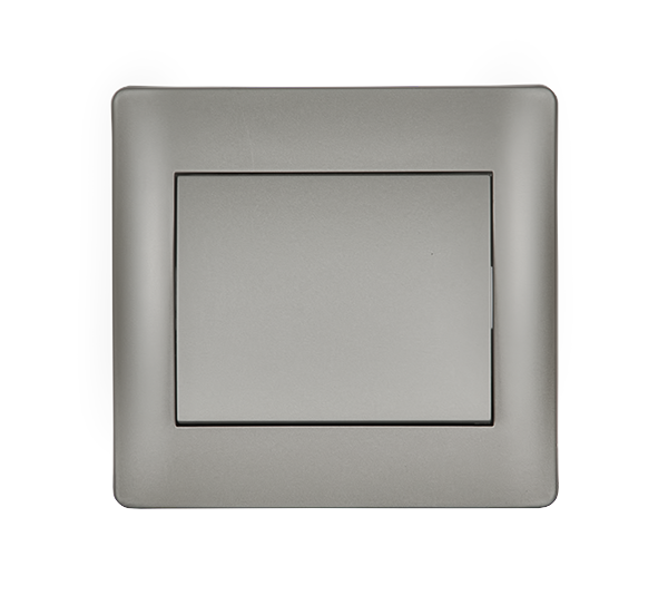 RHYME OBIČNI PREKIDAČ SIVI METALIK