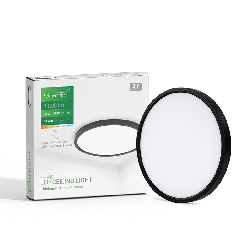 LED PLAFONJERA GREEN TECH, 18W, 5 BOJA, fi22 cm