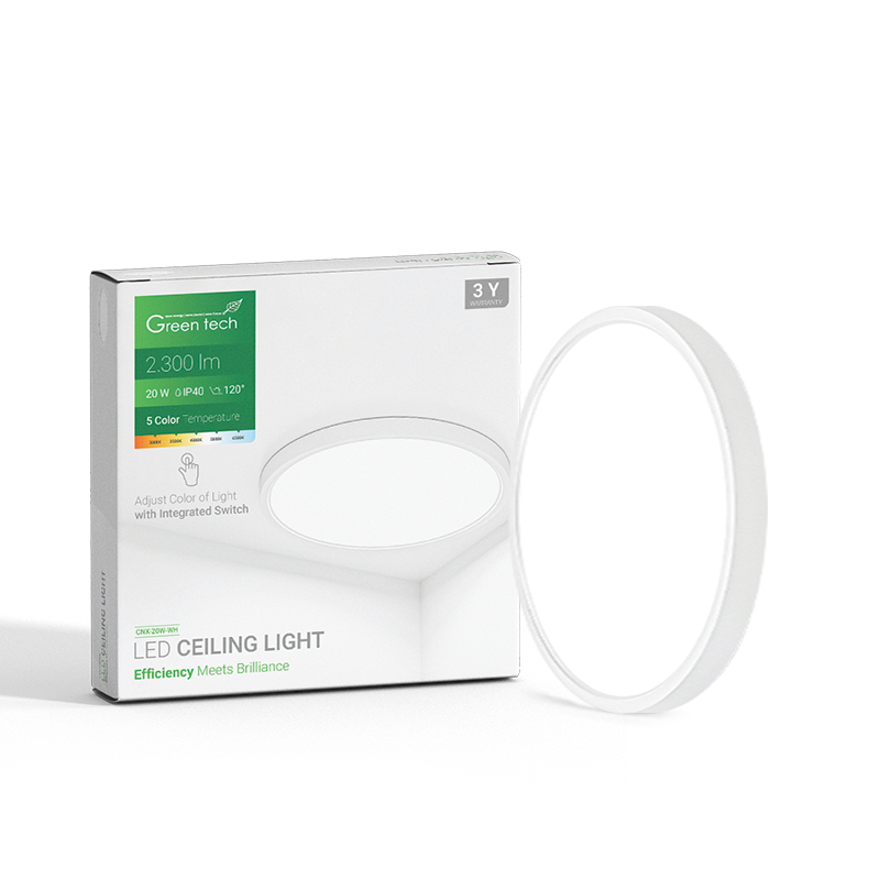 LED plafonjera Green Tech 20W, 5 BOJA, fi30 cm