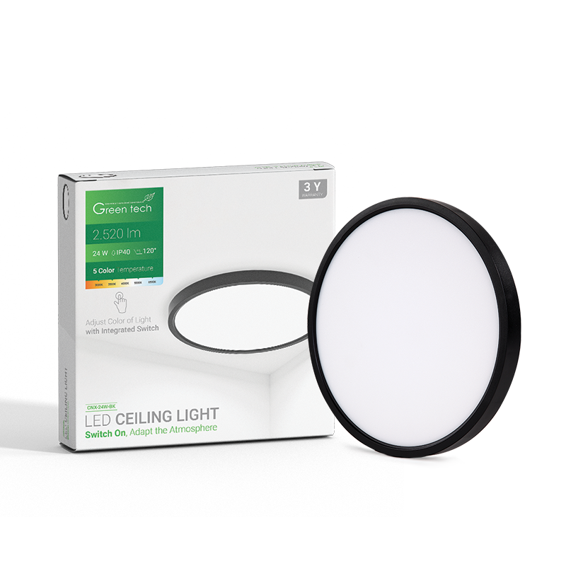 LED PLAFONJERA GREEN TECH 24W, 5 BOJA, fi40 cm