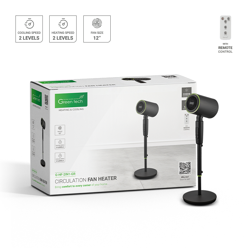 Ventilator i grijalica Green Tech 50W (hlađenje) / 2200W (grijanje)