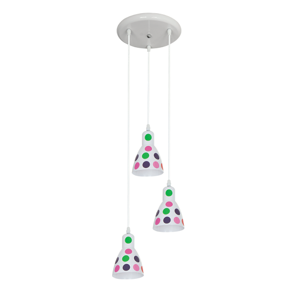 LUSTER DOTS 3XE27 IP20 D260XH1225mm