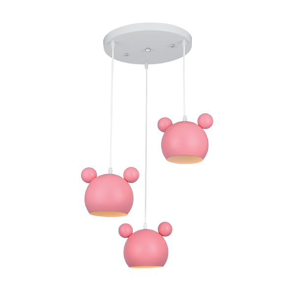 MICKEY LUSTER 3XE27 ROZA