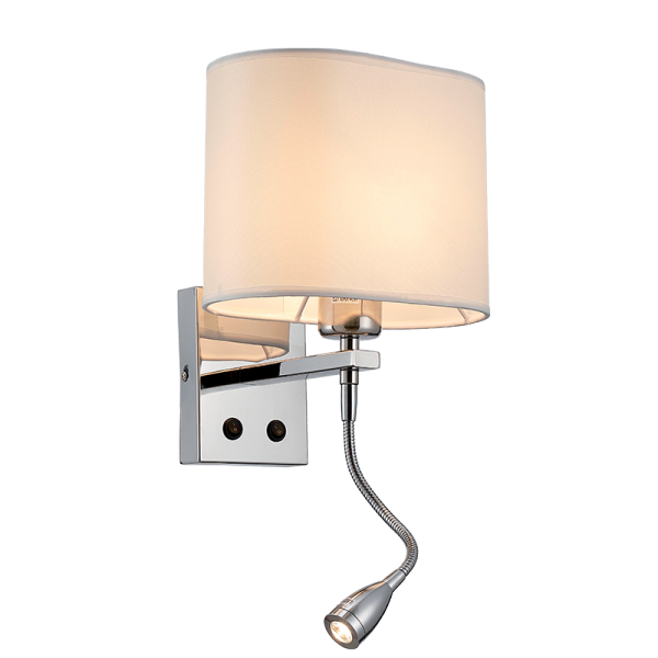 MAYA ZIDNA SVJETILJKA 1XE27 + 1W LED 4000K KROM