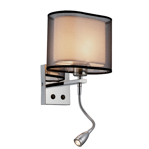 MERY ZIDNA SVJETILJKA 1XE27 +1W LED 4000K KROM