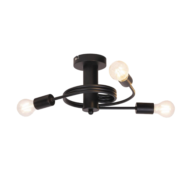 TWIST SPOT 3xE27 CRNA