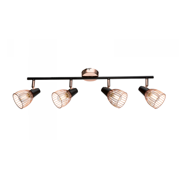AMBIX REFLEKTOR 4XE14 CRNA/BAKAR