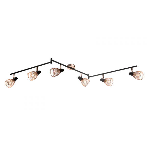 AMBIX SPOT 6XE14 CRNA/BAKAR