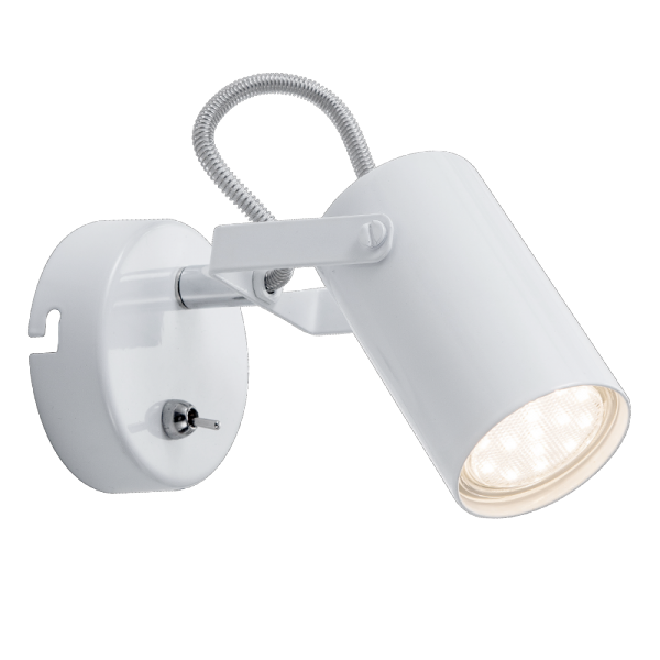 IZZY REFLEKTOR 1xGU10 BIJELI SA PREKIDAČEM