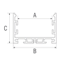 PROFIL ZA LED TRAKU 2m. DP66